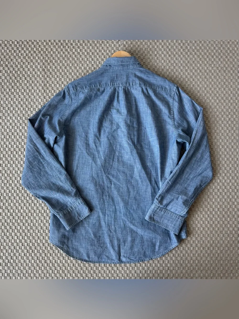 J.Crew Classic Blue Button-Down Chambray Shirt - Medium